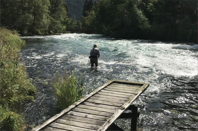 Fishing in Norwegian river