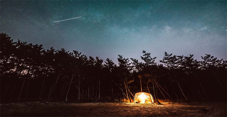 camping under stars