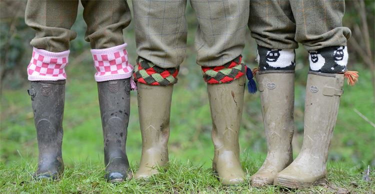 Shooting socks and wellies