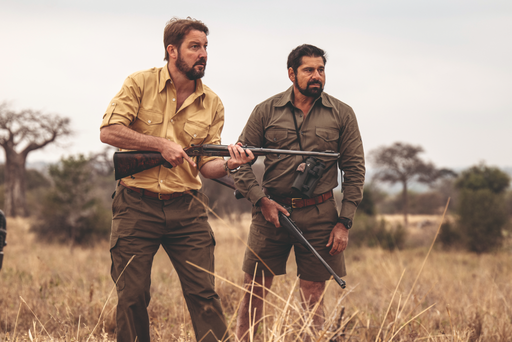 Professional Hunter Harpreet Brar in the Tanzania bush during a hunting safari in Rungwa game reserve