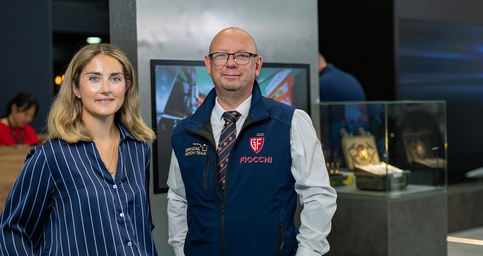 Hannah Gibson and James Rose of Fiocchi UK at the company's 150th anniversary stand